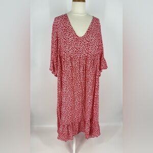 COZY Floral Red Dress (B23#4)